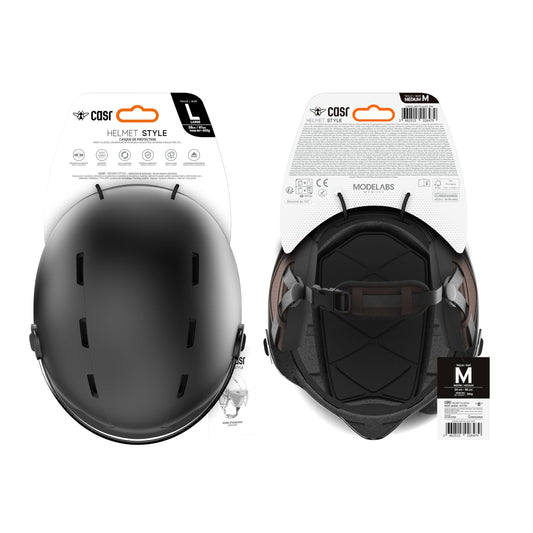 Casque vélo Casr Casque avec Visière Lifestyle Vélo & Trottinette Style Noir L